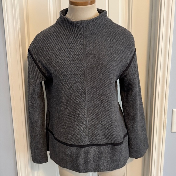 Lululemon 6 On Repeat Mock Neck Pullover Heathered Core Dark Grey Gray - Picture 2 of 8